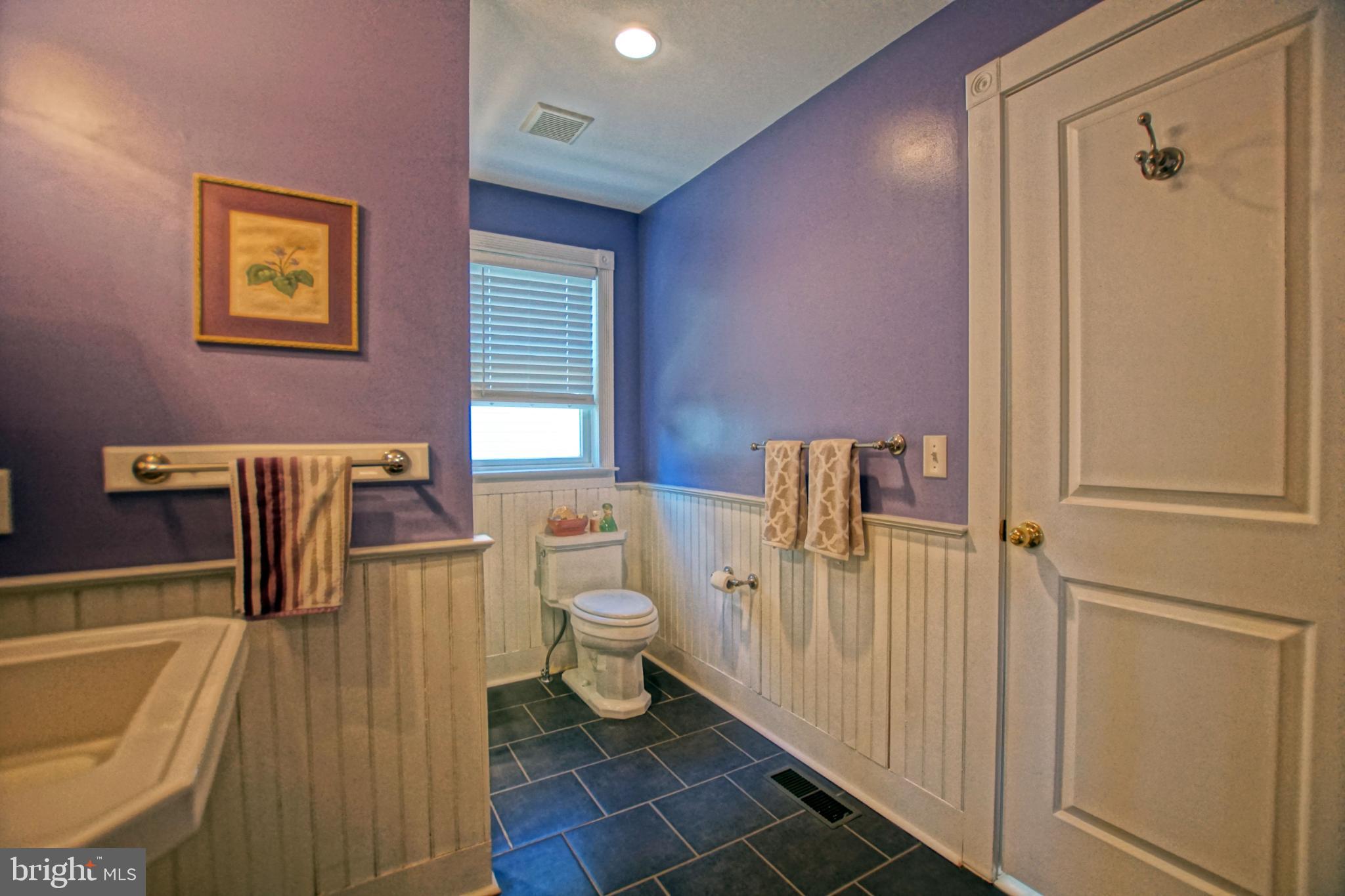 119 Dewey Avenue Lewes, DE 19958 - Photo 23 of 54 Charming bathroom with vibrant purple walls.