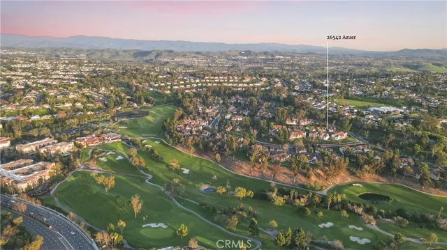 a view of a city with mountain