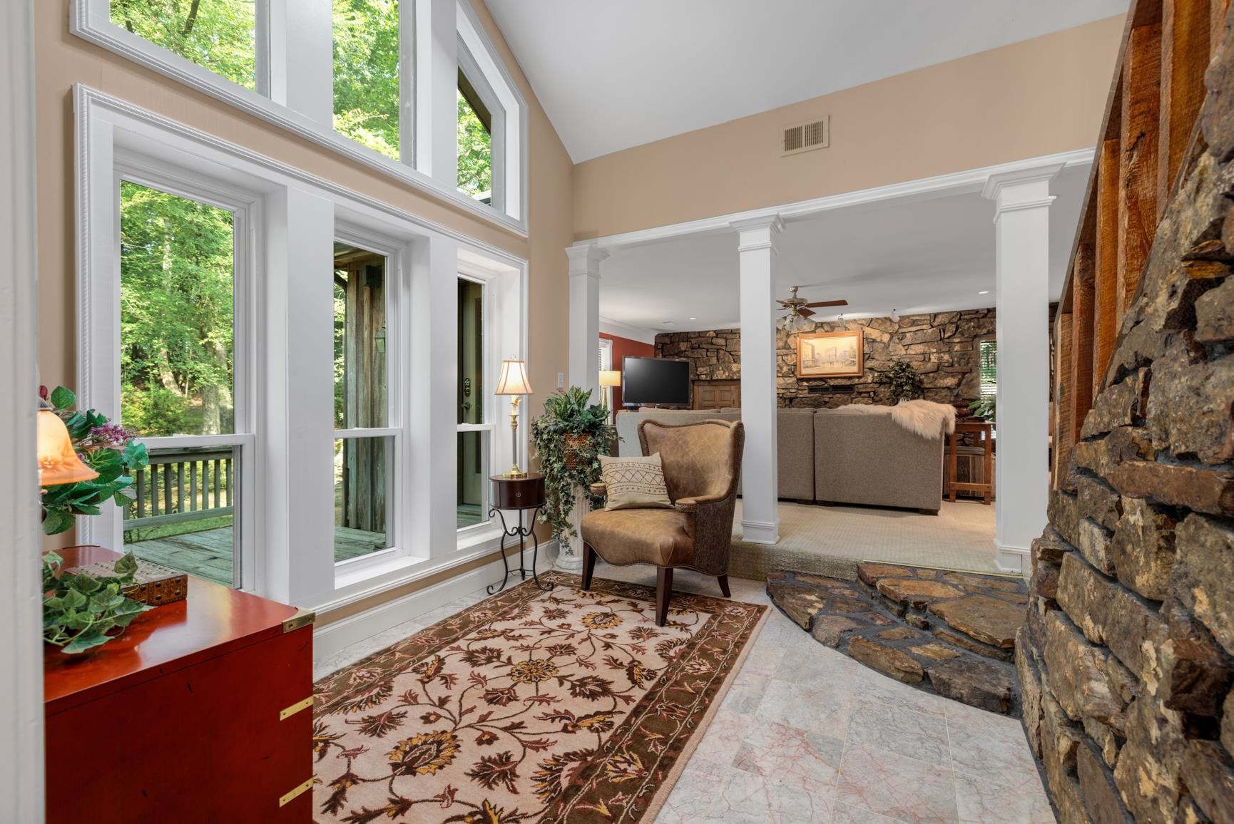 120 Blueberry Road Eads, TN 38028 - Photo 21 of 35 Such great views outdoors from this 2 story area with beautiful natural light.