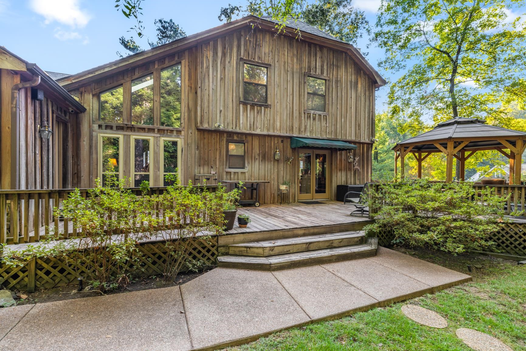 120 Blueberry Road Eads, TN 38028 - Photo 32 of 35 3 separate entrances to this extra wide back yard deck and gazebo. Perfect entertainment home! Sip on some coffee or your favorite cold beverage in the afternoon.