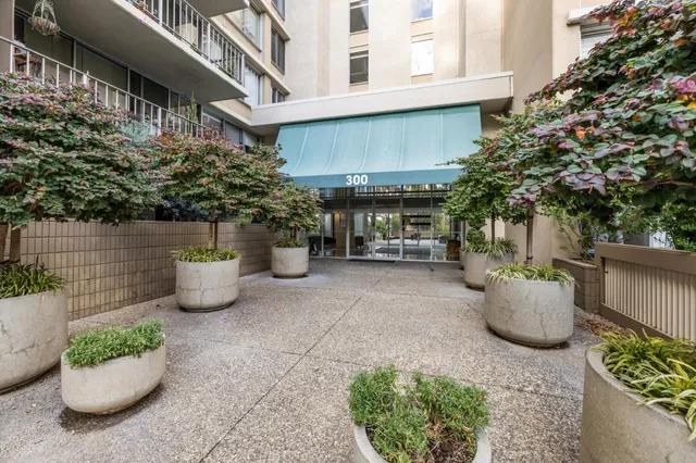 a view of a patio with couches and potted plants