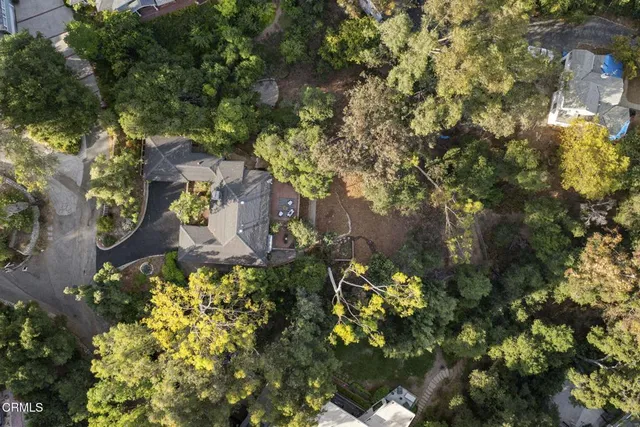 a view of a city with an outdoor space