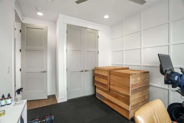 a room with storage and utility