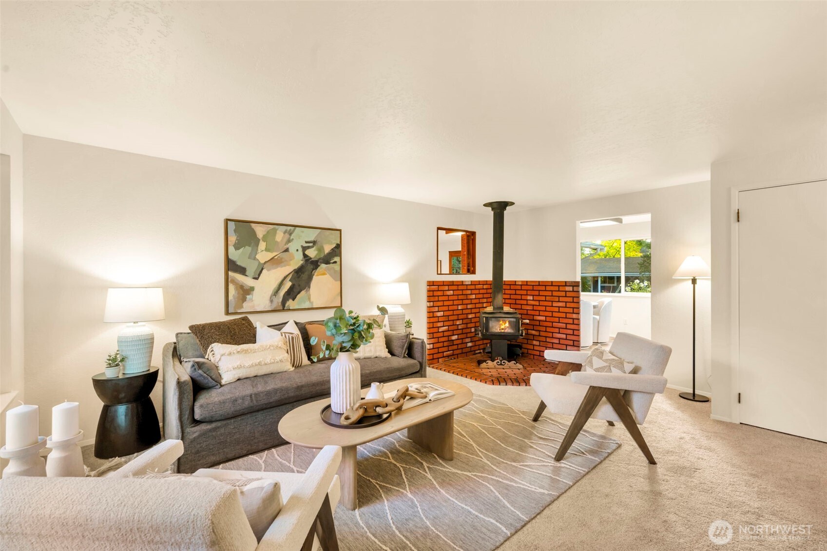 4730 228th Street Southeast Bothell, WA 98021 - Photo 4 of 37 a living room with furniture and a fireplace