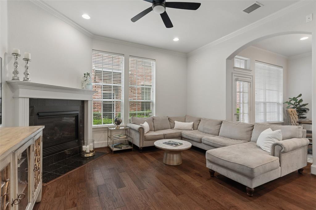 1600 Abrams Road, Unit 22 Dallas, TX 75214 - Photo 11 of 38 a living room with furniture and a fireplace