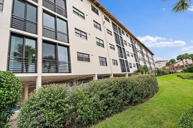 a view of swimming pool from a lake view