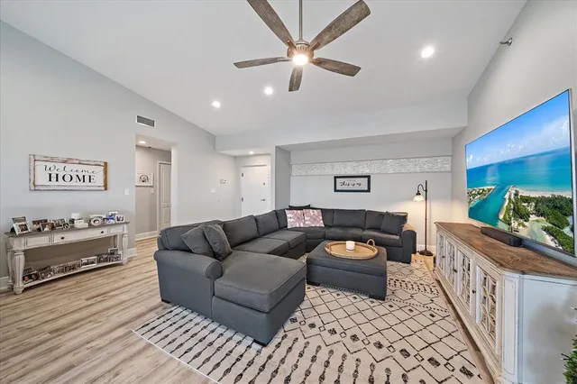 a living room with furniture and a couch