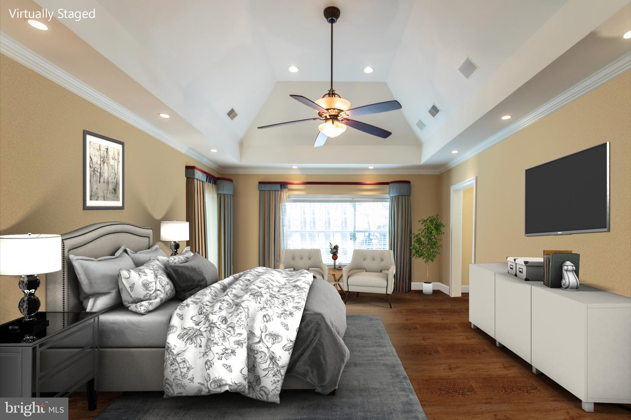 904 Wootton Road Bryn Mawr, PA 19010 - Photo 20 of 38 Master Bedroom with tray ceiling (virtually staged
