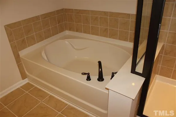 a close up of a bathtub