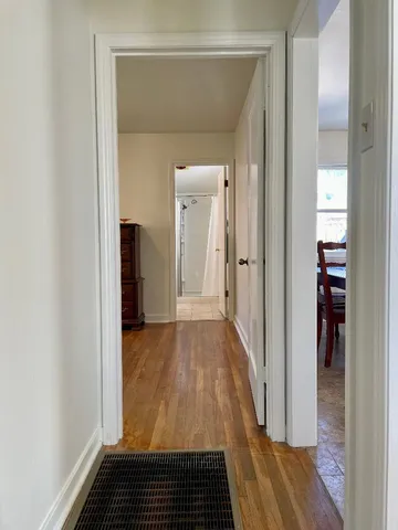 wooden floor and windows in a room