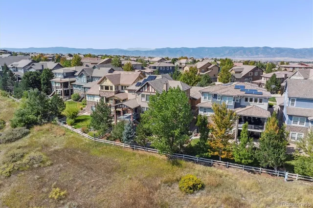 an aerial view of multiple house