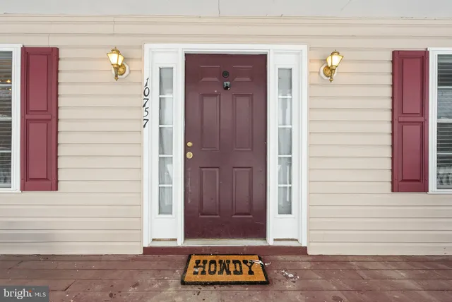 a view of front door of house