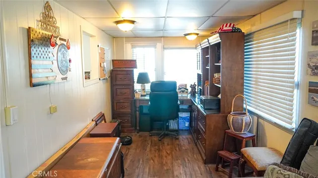 a view of a furniture in a bathroom