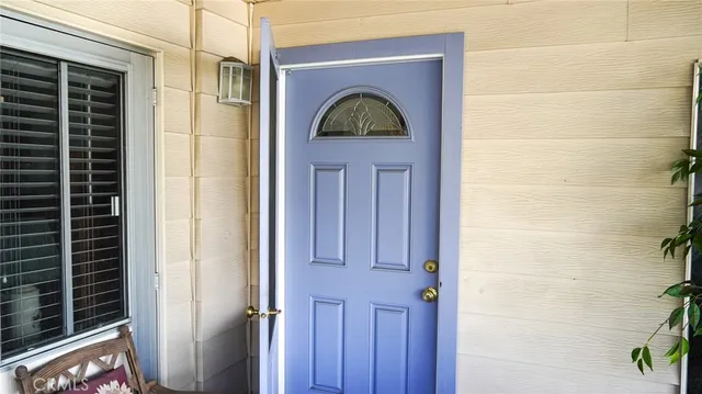 a view of a door of the house