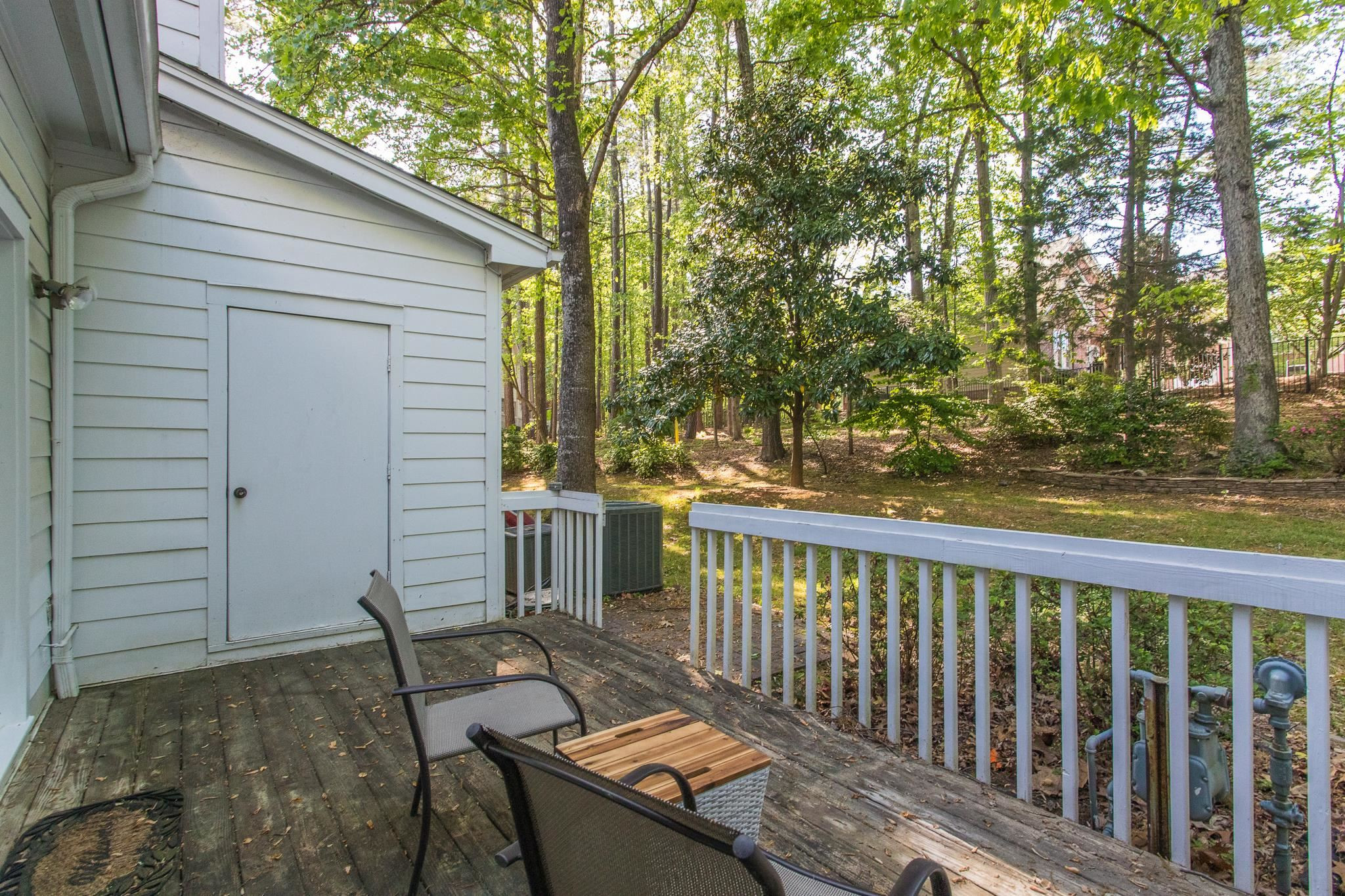3722 Carnegie Lane Raleigh, NC 27612 - Photo 28 of 30 Deck with Additional Storage Room