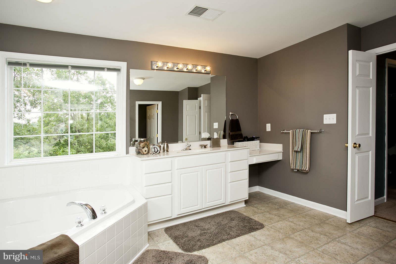 131 Holiday Road Cross Junction, VA 22625 - Photo 23 of 30 a spacious bathroom with a double vanity sink a mirror and a bathtub