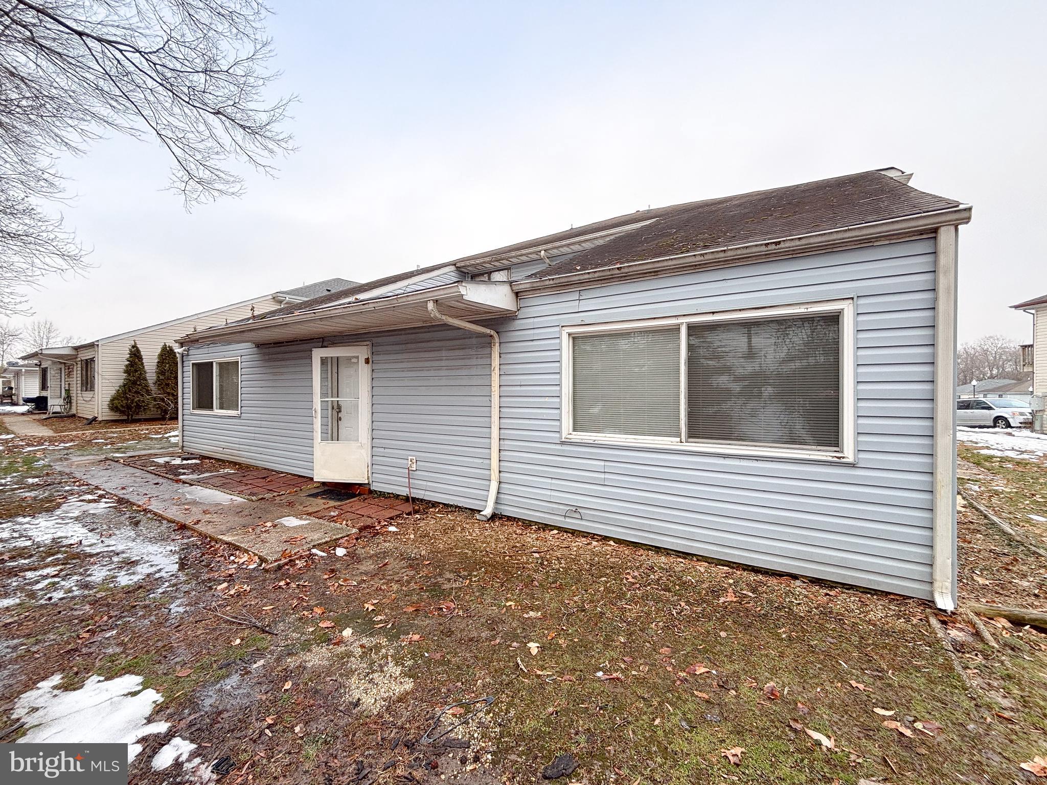 a backyard of a house