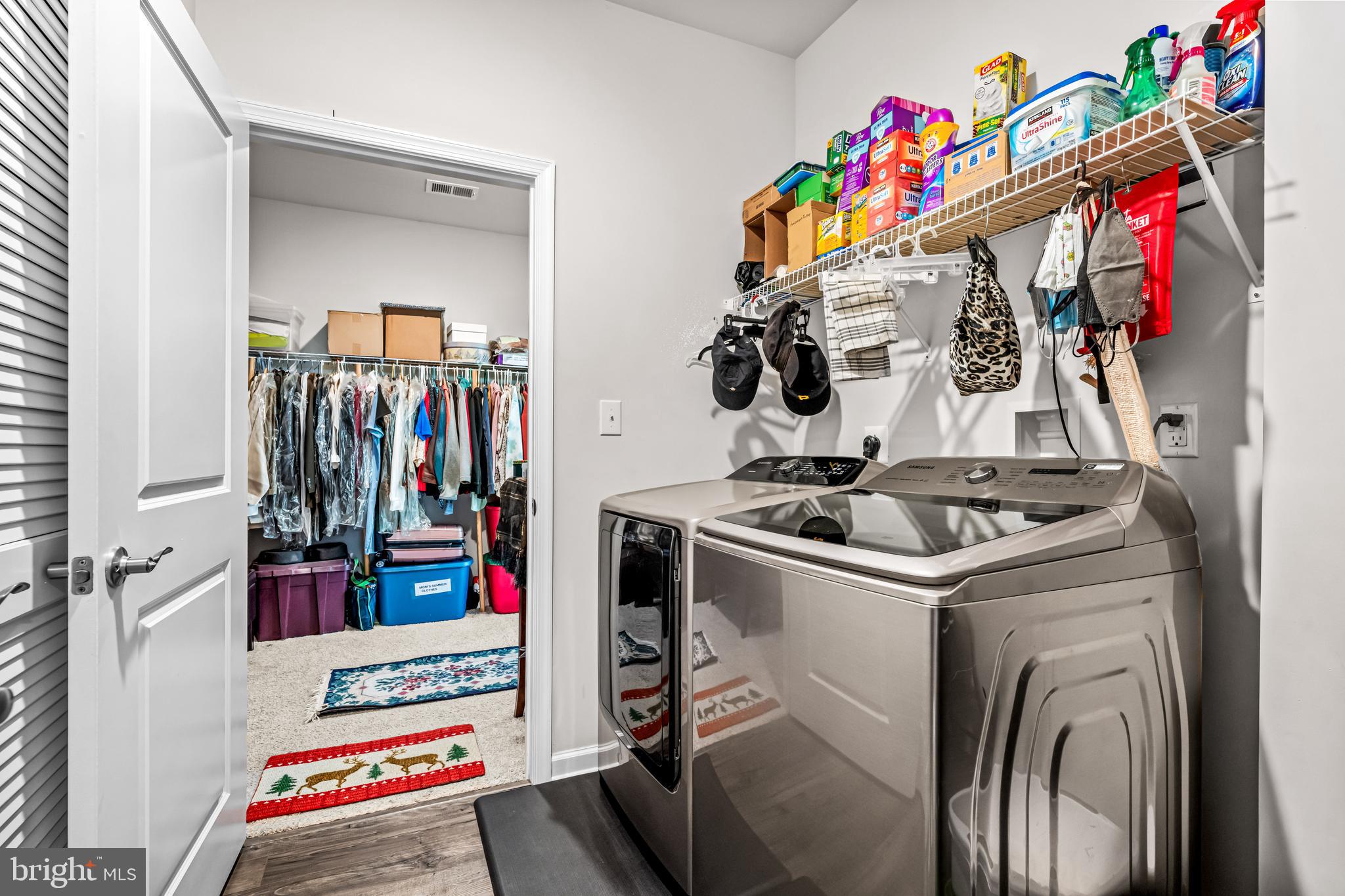 74 Walton Way Delanco, NJ 08075 - Photo 16 of 21 a utility room with fridge dryer and washer