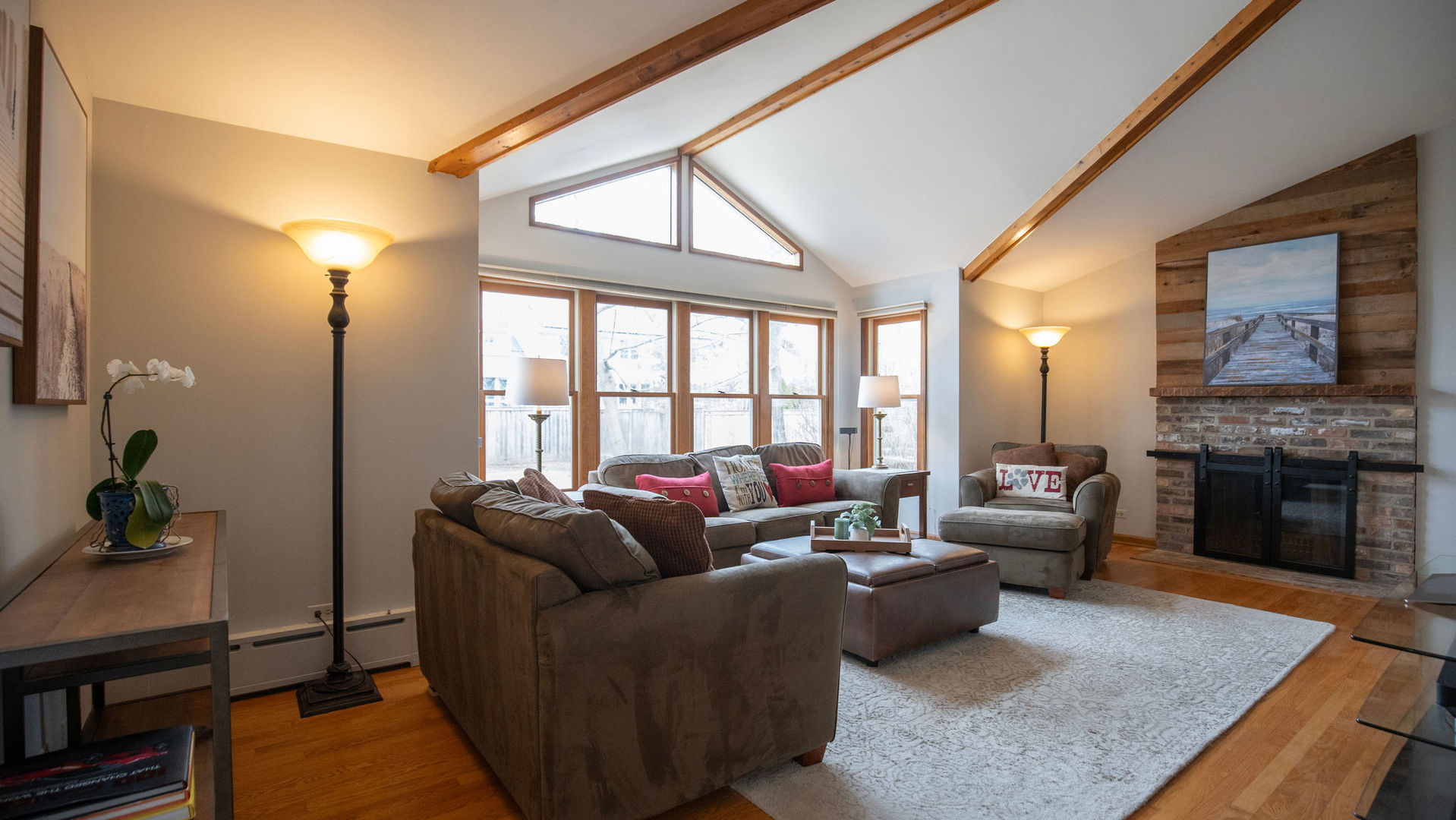 1836 Oak Avenue Northbrook, IL 60062 - Photo 3 of 41 a living room with furniture and a fireplace
