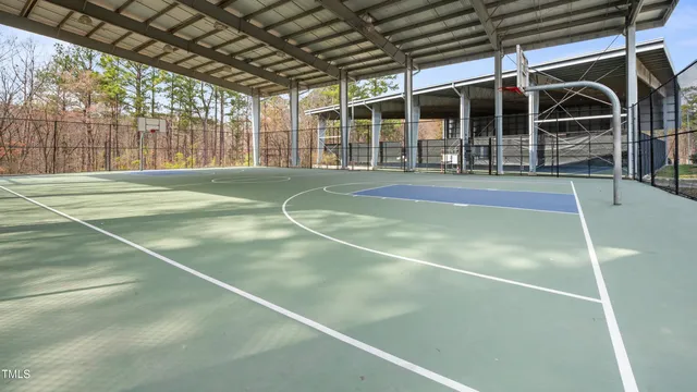 a view of a indoor basketball court