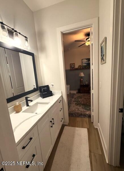 36079 Pitch Lane Hilliard, FL 32046 - Photo 21 of 35 a bathroom with a sink and a mirror