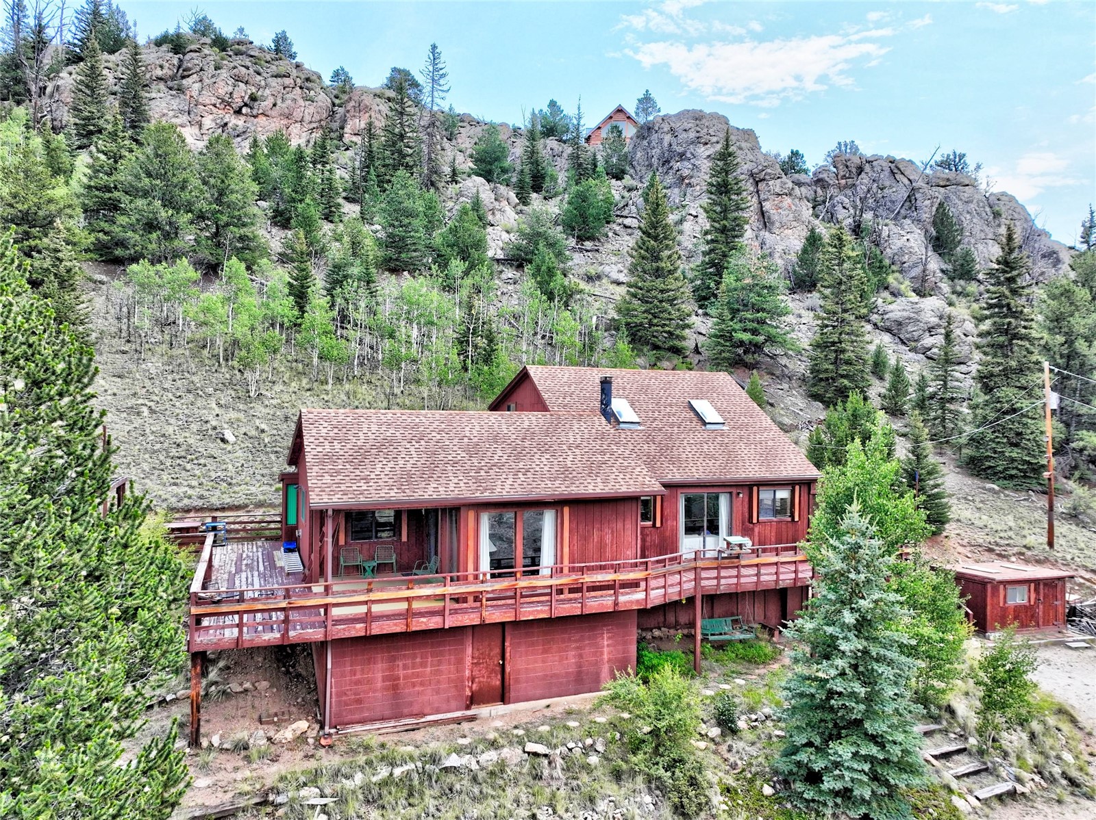 1722 Stagestop Road Jefferson, CO 80456 - Photo 19 of 26 an aerial view of a house with a garden