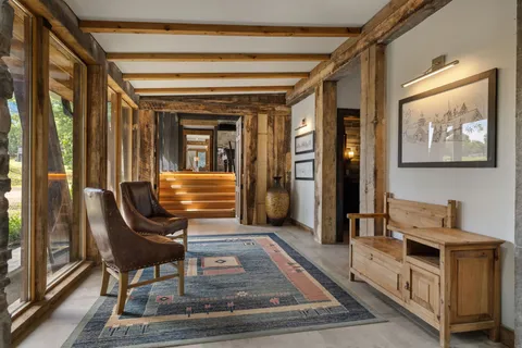 a close view of water heater room