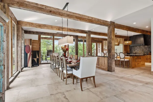 a very nice looking kitchen with a large window