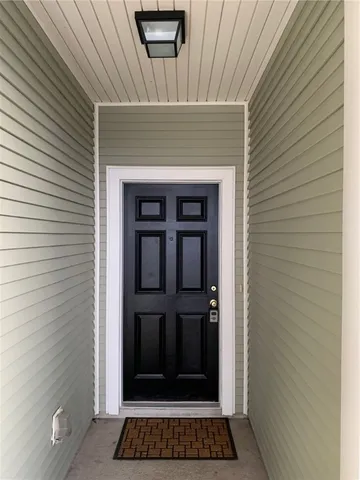 a view of a door of the house