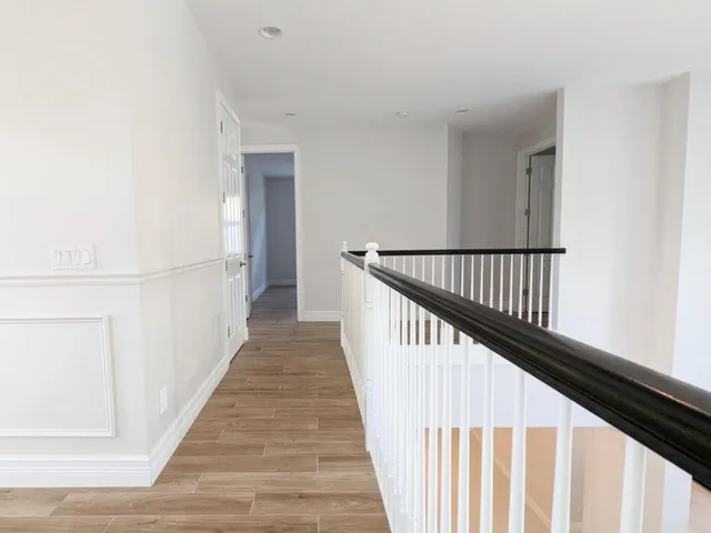 a view of a park with palm trees