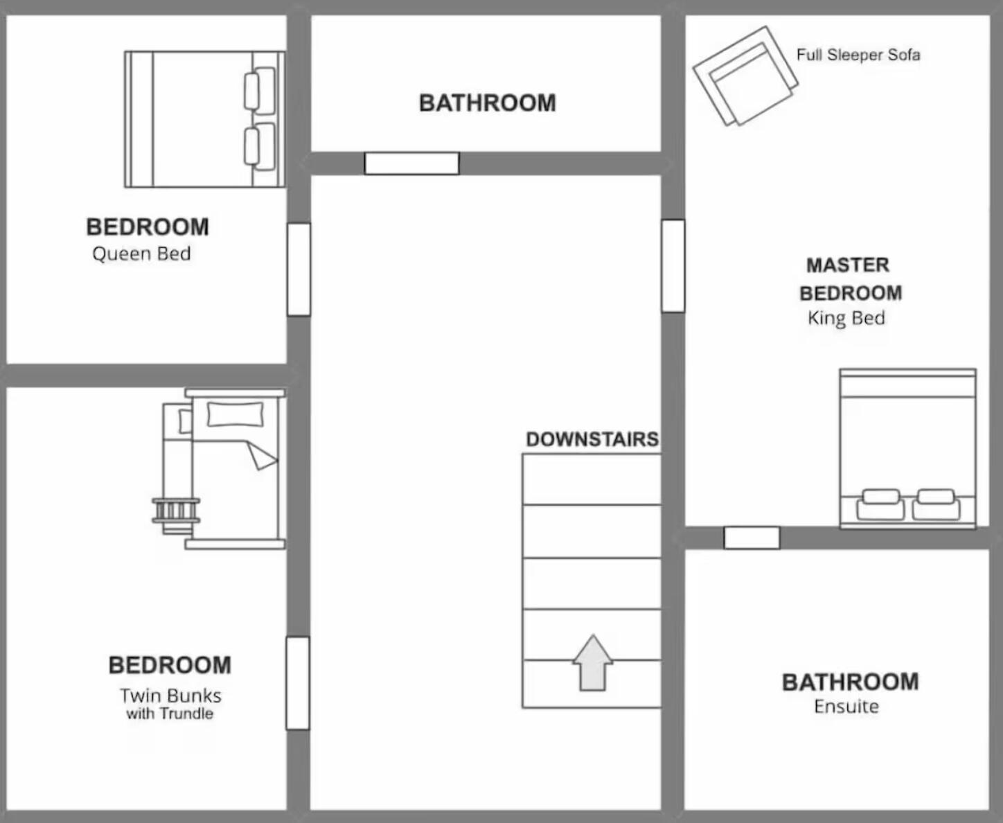 300 Ferry Street Douglas, MI 49406 - Photo 33 of 34 300 Ferry Main House Upstairs Floorplan