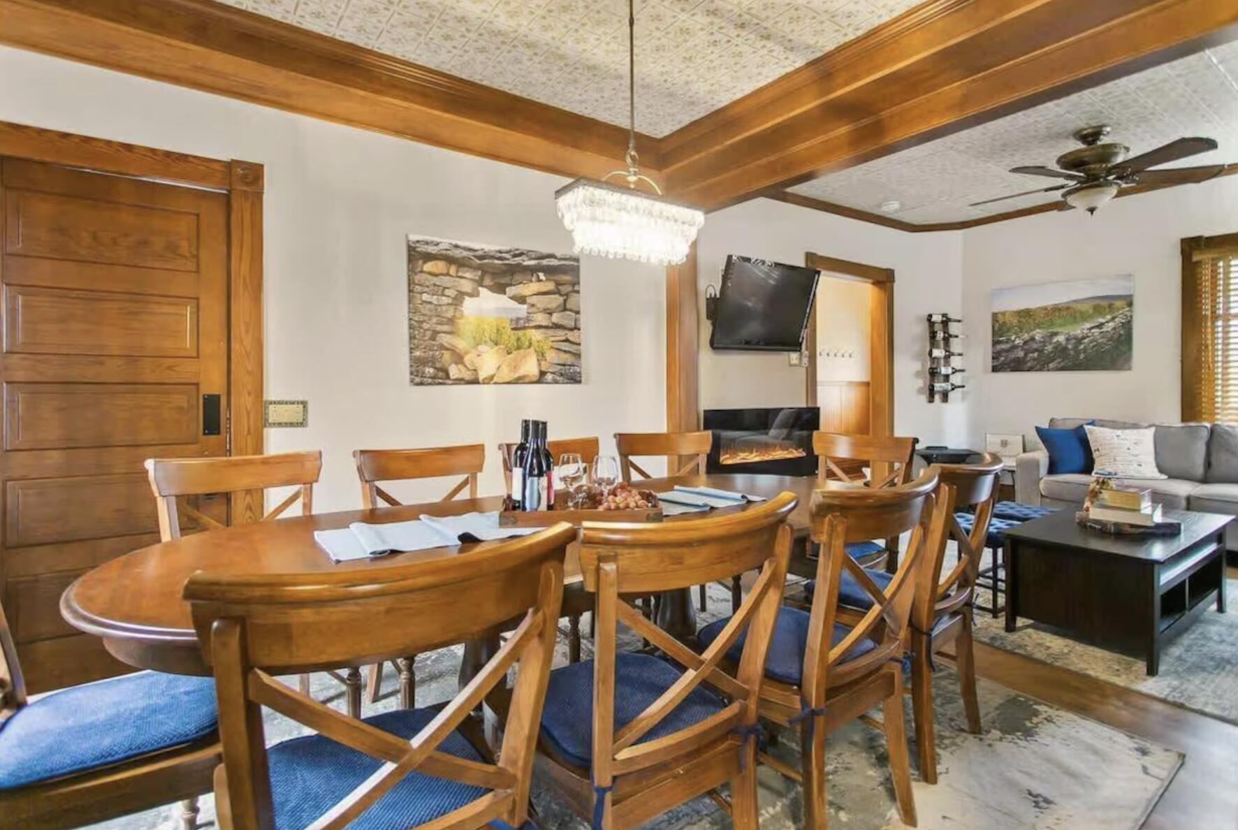 300 Ferry Street Douglas, MI 49406 - Photo 6 of 34 300 Ferry Dining Room into living room