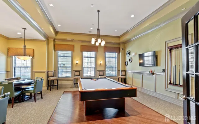 a large room with lots of table and chairs