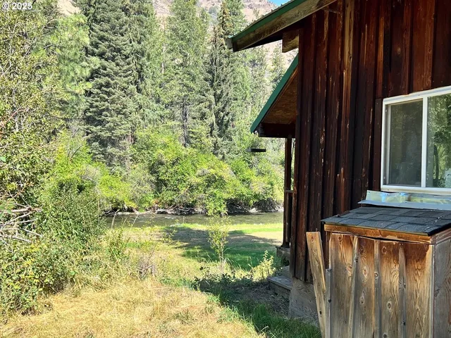 a view of swimming pool from a window
