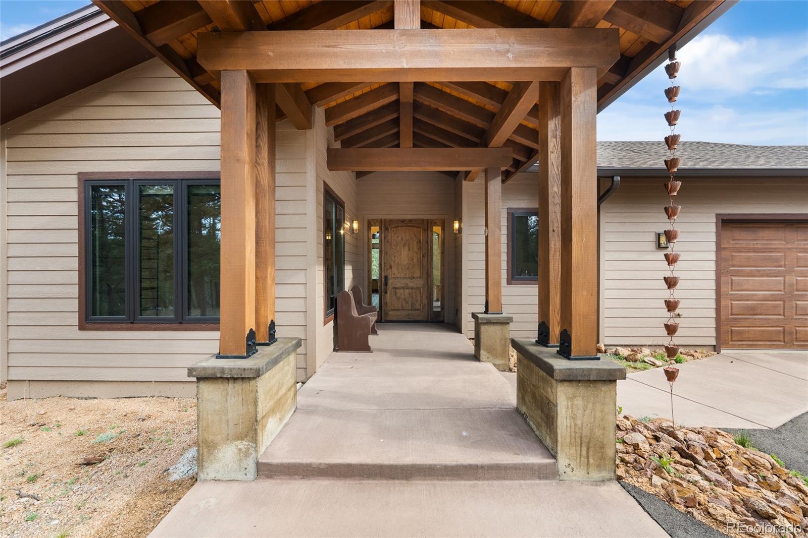a front view of a house