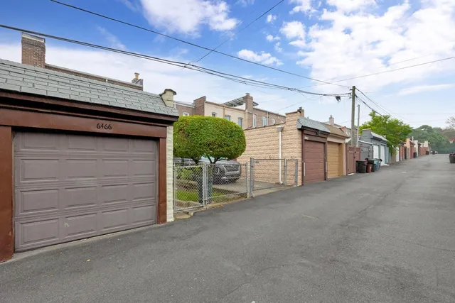 a view of a house with a small space