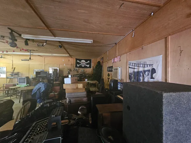 a view of balcony with wooden floor