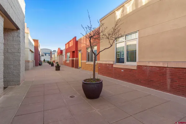 a view of a building with a outdoor space