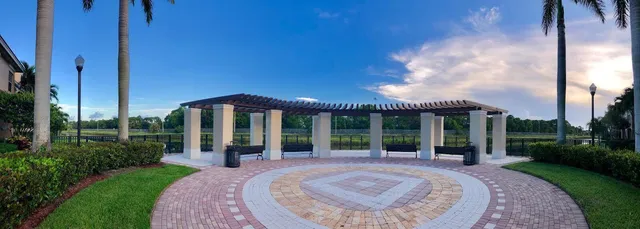 a view of a street with a building in the background