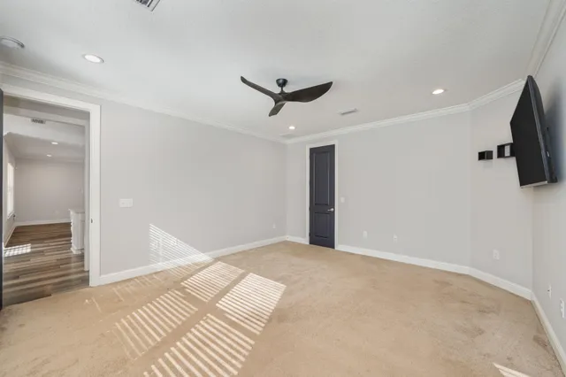 a view of a livingroom with a flat screen tv