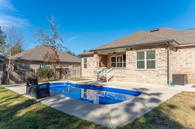a backyard of a house