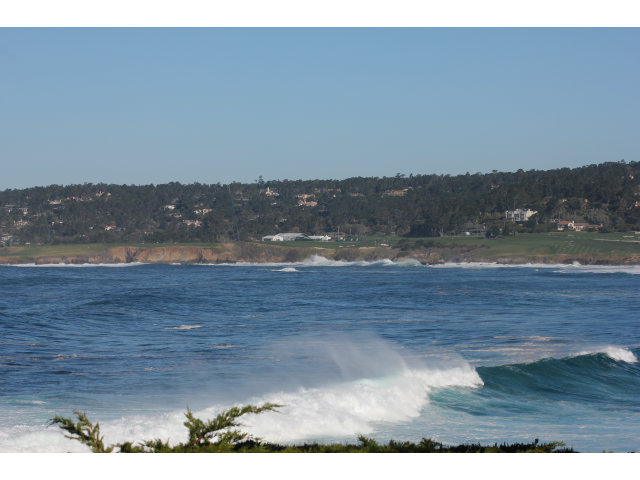 a view of lake and mountain