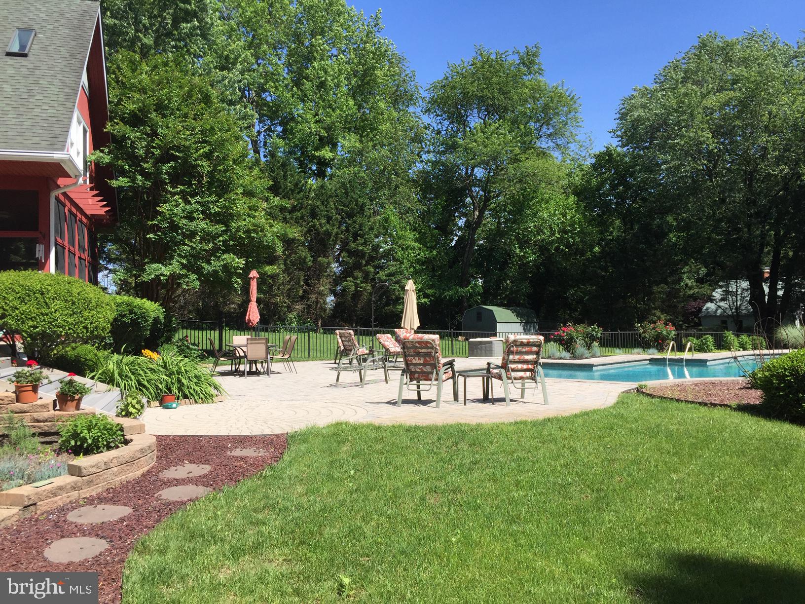 825 Mt Airy Road Davidsonville, MD 21035 - Photo 35 of 42 Fenced and landscpaped yard with in-ground pool,