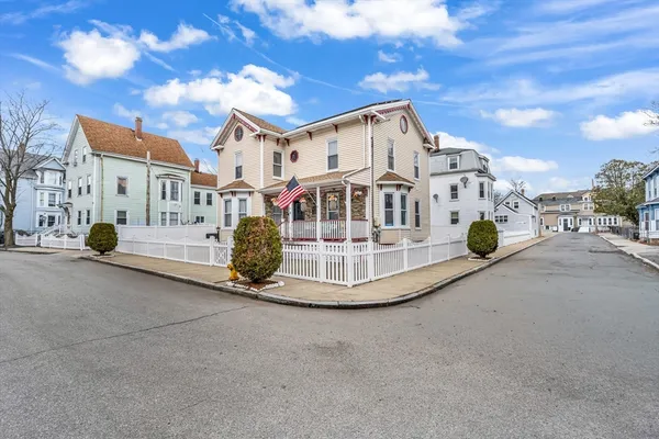a view of a street with a apartment