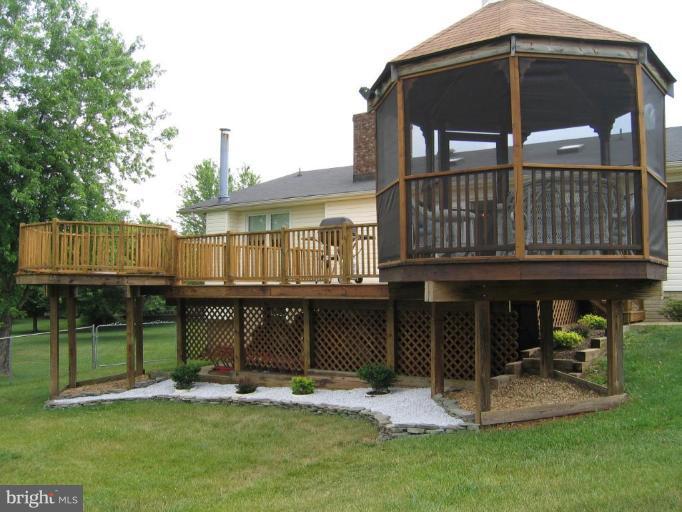 15006 Rolling Ridge Road Haymarket, VA 20169 - Photo 14 of 22 Huge Custom Deck features Screened In Gazebo