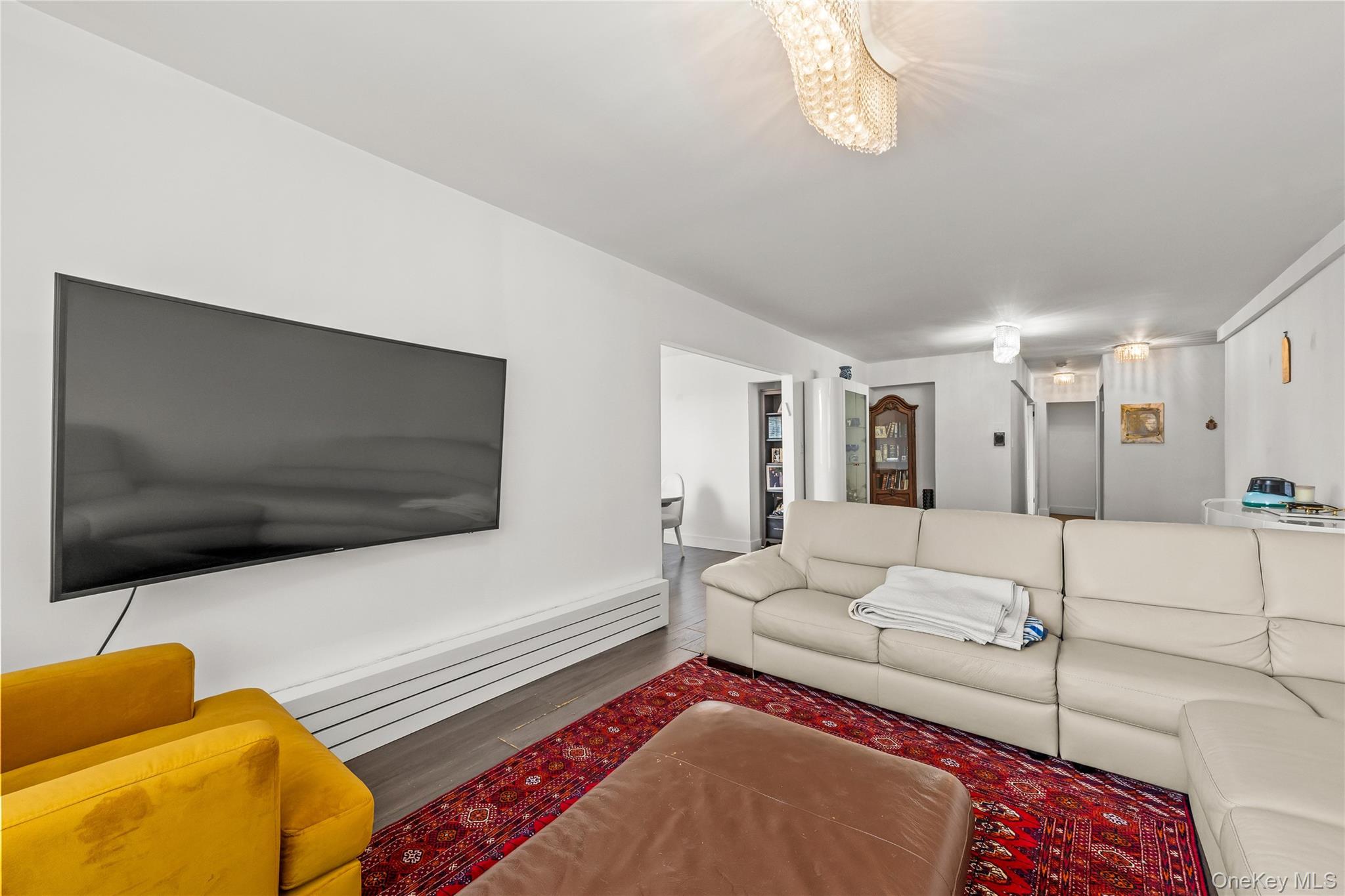 800 Cortelyou Road, Unit 3E Brooklyn, NY 11218 - Photo 3 of 13 a living room with furniture and a flat screen tv