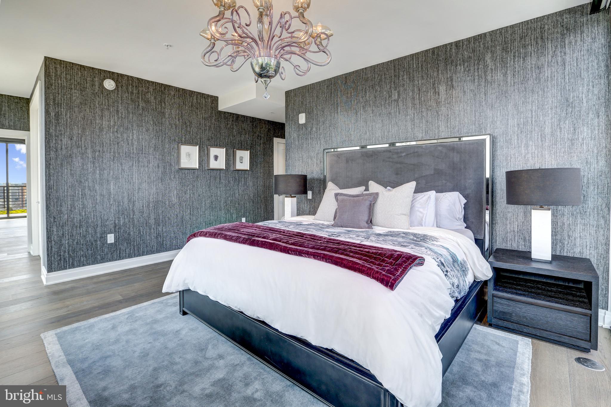 320-3 Florida Avenue Northeast, Unit PH3 Washington, DC 20002 - Photo 24 of 46 Master Suite | Murano Crystal Chandelier