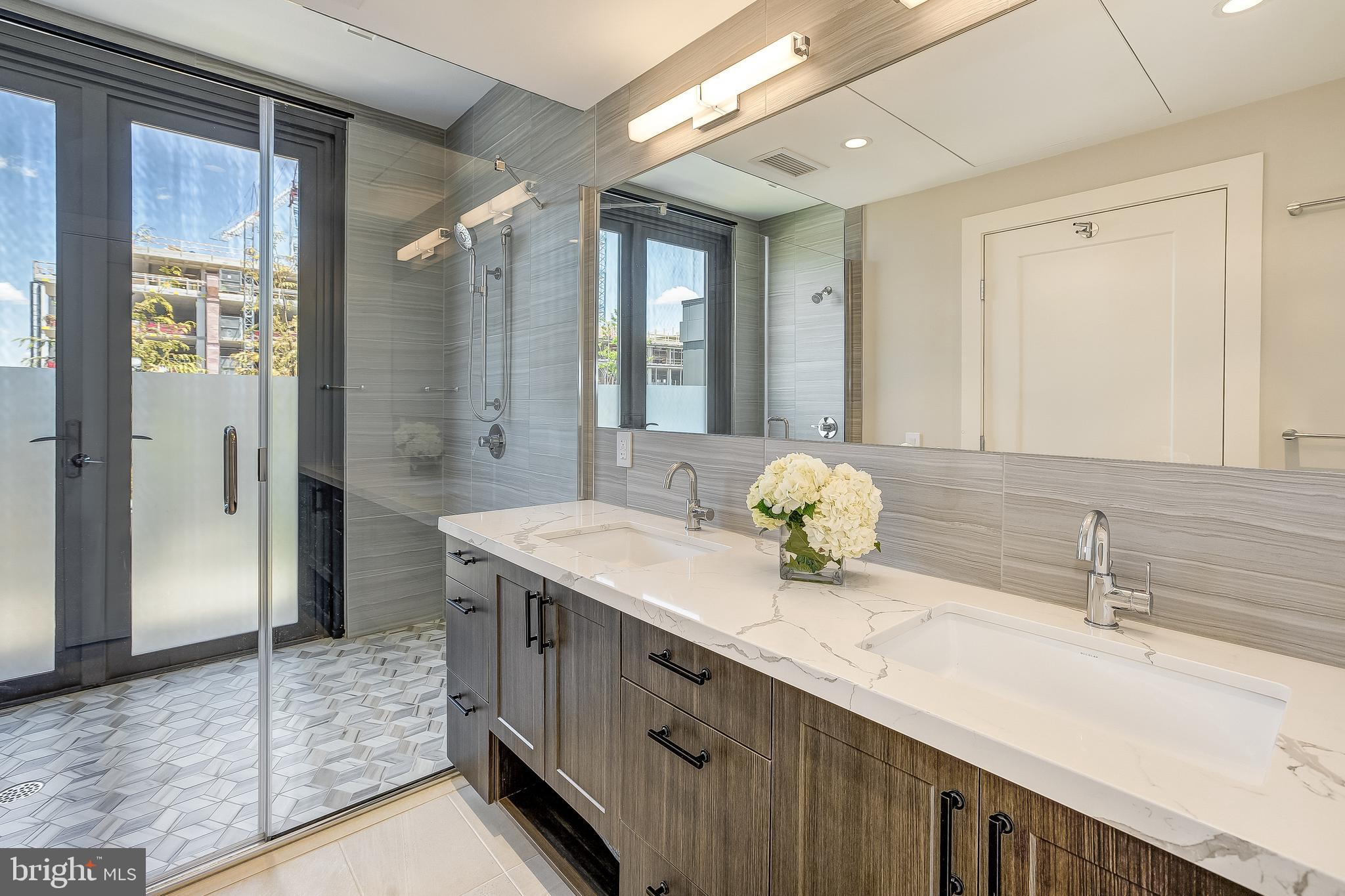 320-3 Florida Avenue Northeast, Unit PH3 Washington, DC 20002 - Photo 25 of 46 Master Bath w/French Doors access to Jacuzzi Deck