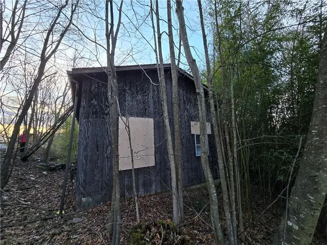 a view of backyard with green space