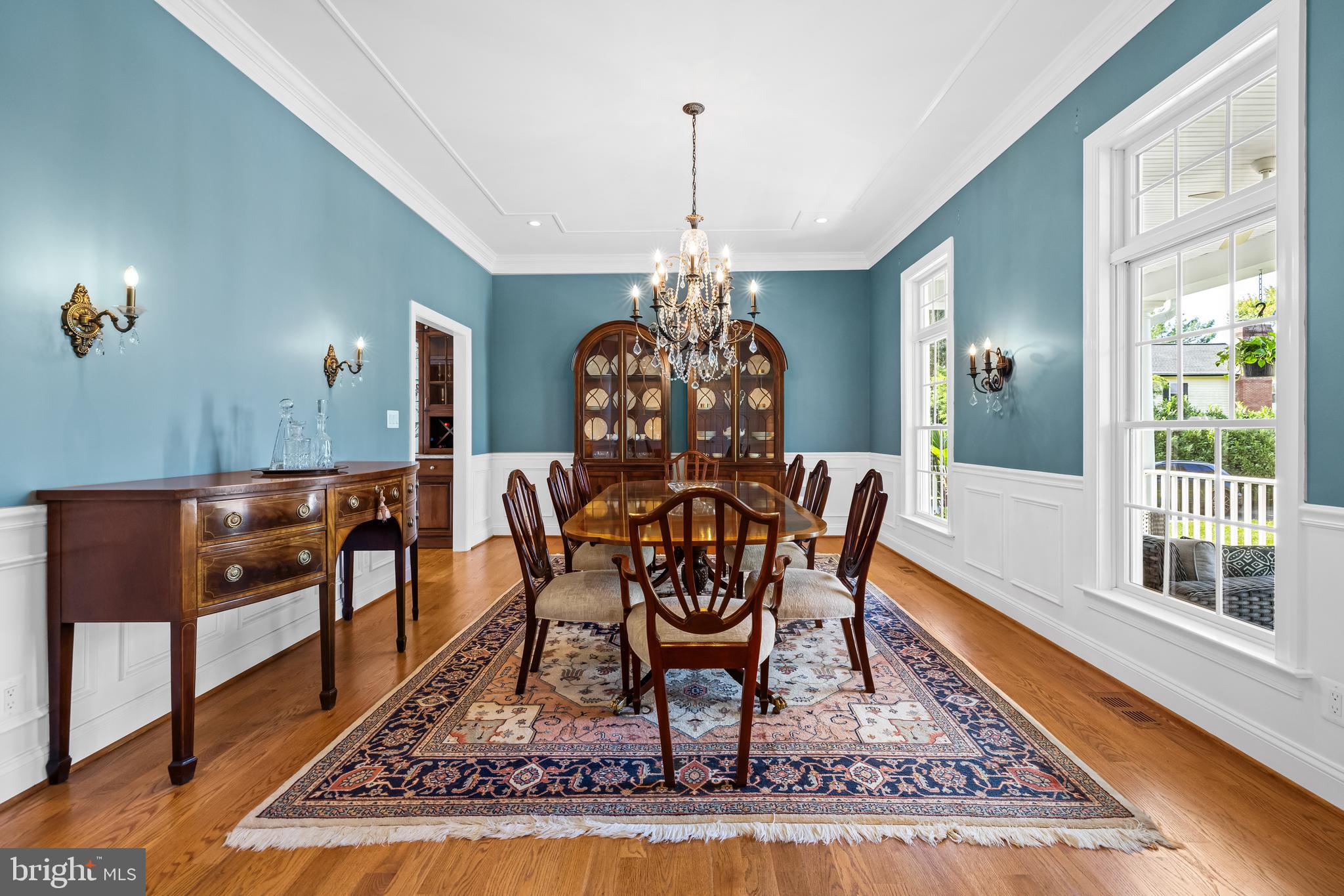 12519 Falls Road Cockeysville, MD 21030 - Photo 7 of 71 a view of a dining room with furniture window and wooden floor
